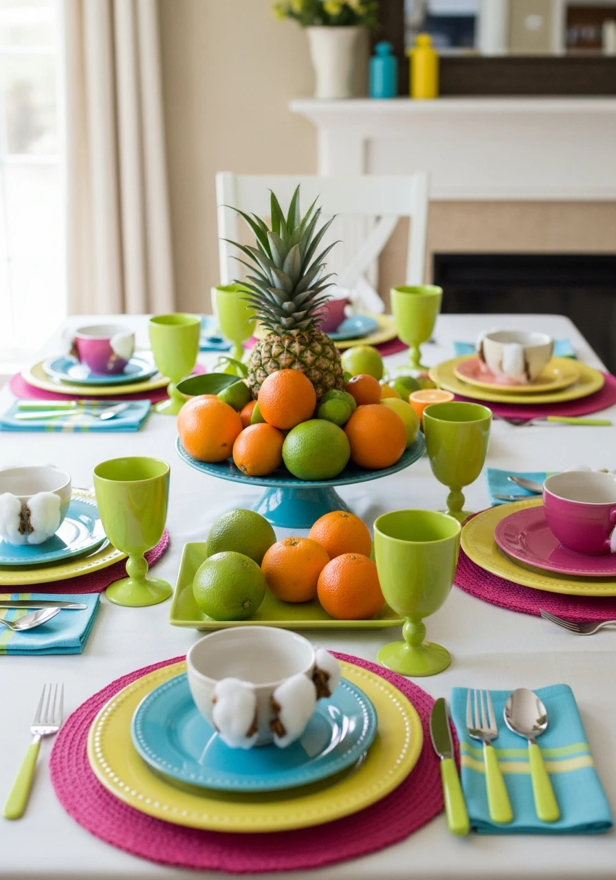 Bright Spring Table Settings - 50 Best Spring Tablescapes Ideas