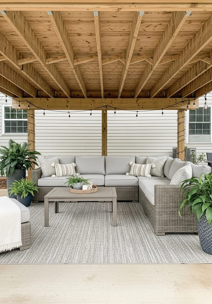 Cozy Outdoor Seating Lounge - 50 Genius Under Deck Patio Ideas You Need Now