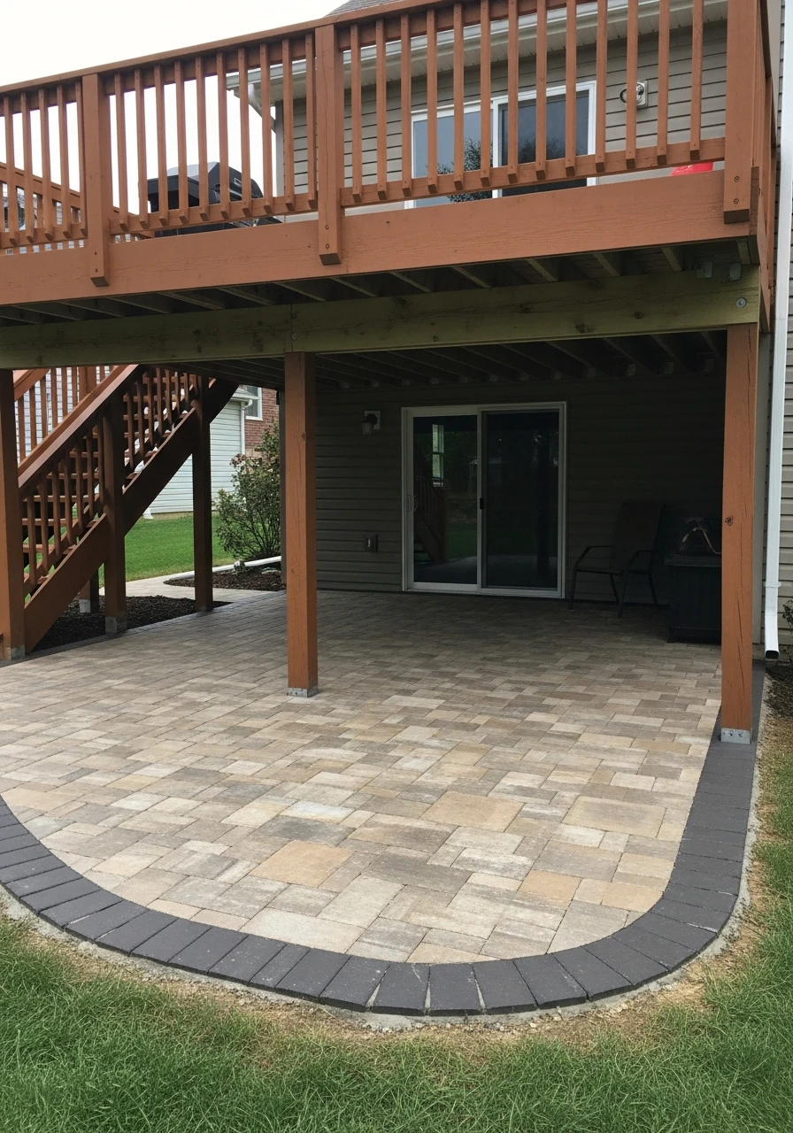 Durable Paver Flooring - 50 Genius Under Deck Patio Ideas You Need Now