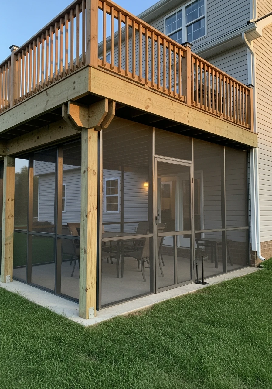 Bug-Free Screened Patio - 50 Genius Under Deck Patio Ideas You Need Now