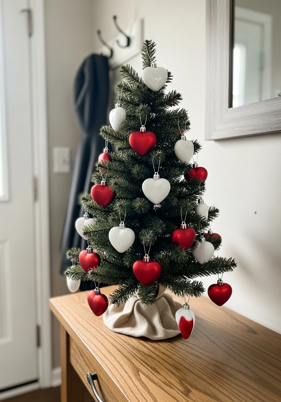 Classic Red Heart Tree - Valentines Day Tree Ideas