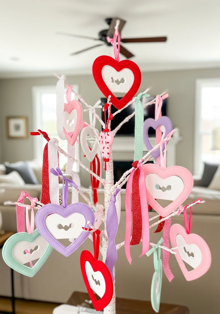 Candy Heart Nostalgia - Valentines Day Tree Ideas