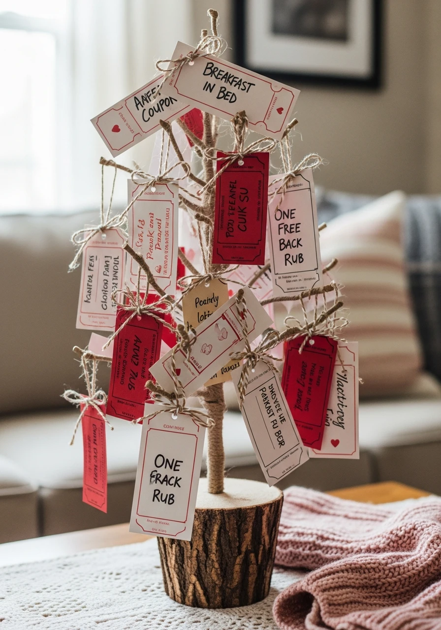 Meaningful Coupon Tree - Valentines Day Tree Ideas