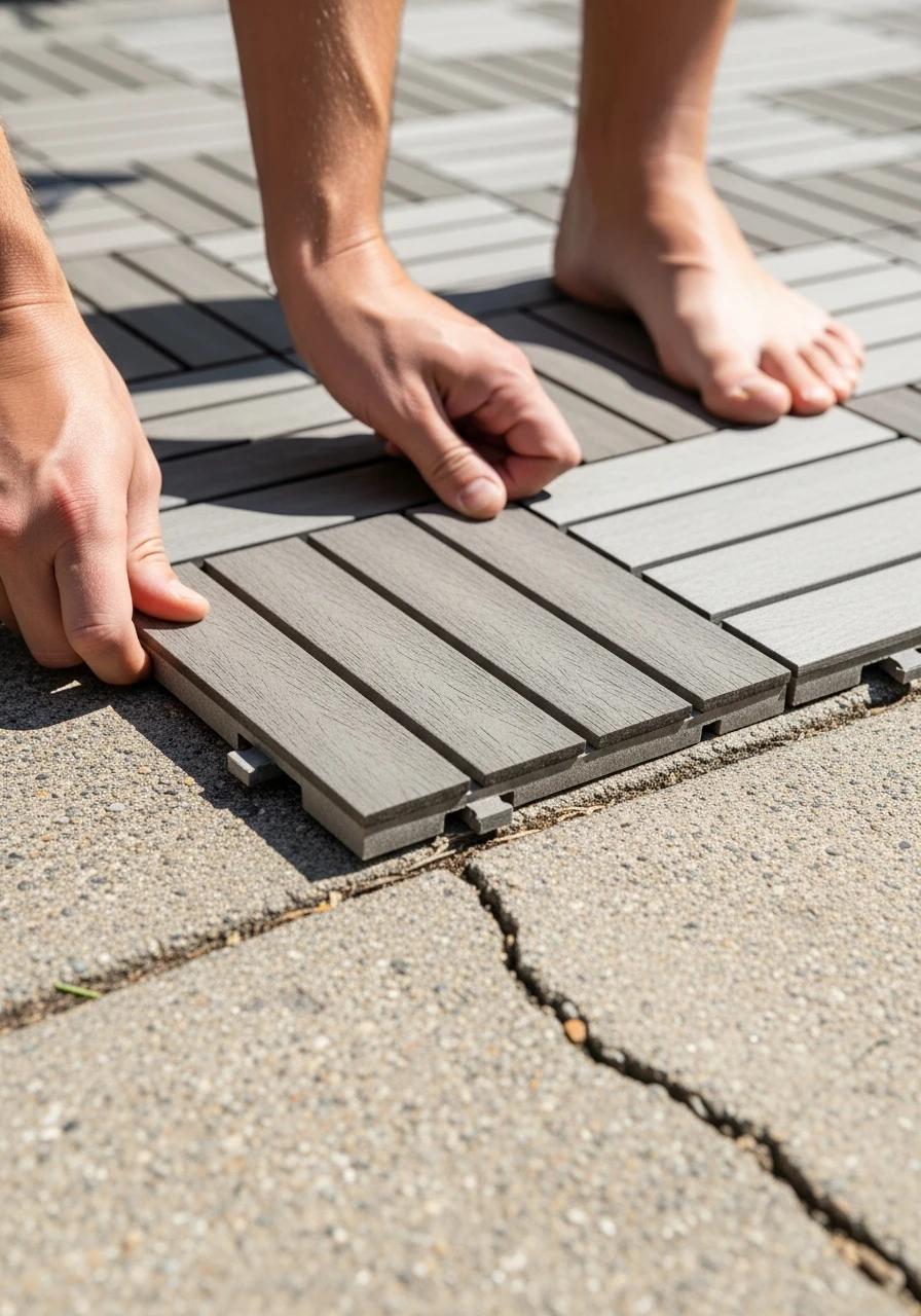 Snap Together a New Floor - 35 Renter-Friendly Backyard Ideas: High-End Style Without Losing Your Deposit