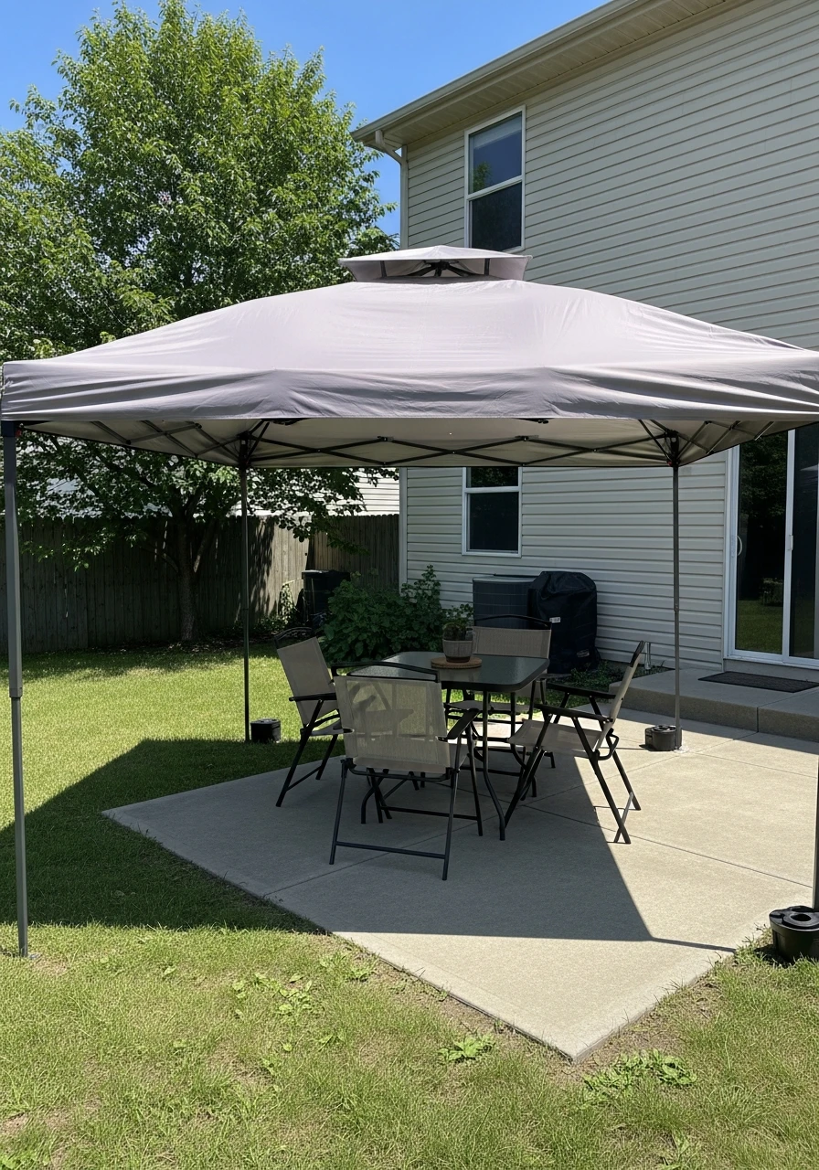 Pop-Up Gazebo for Dining - 35 Renter-Friendly Backyard Ideas: High-End Style Without Losing Your Deposit