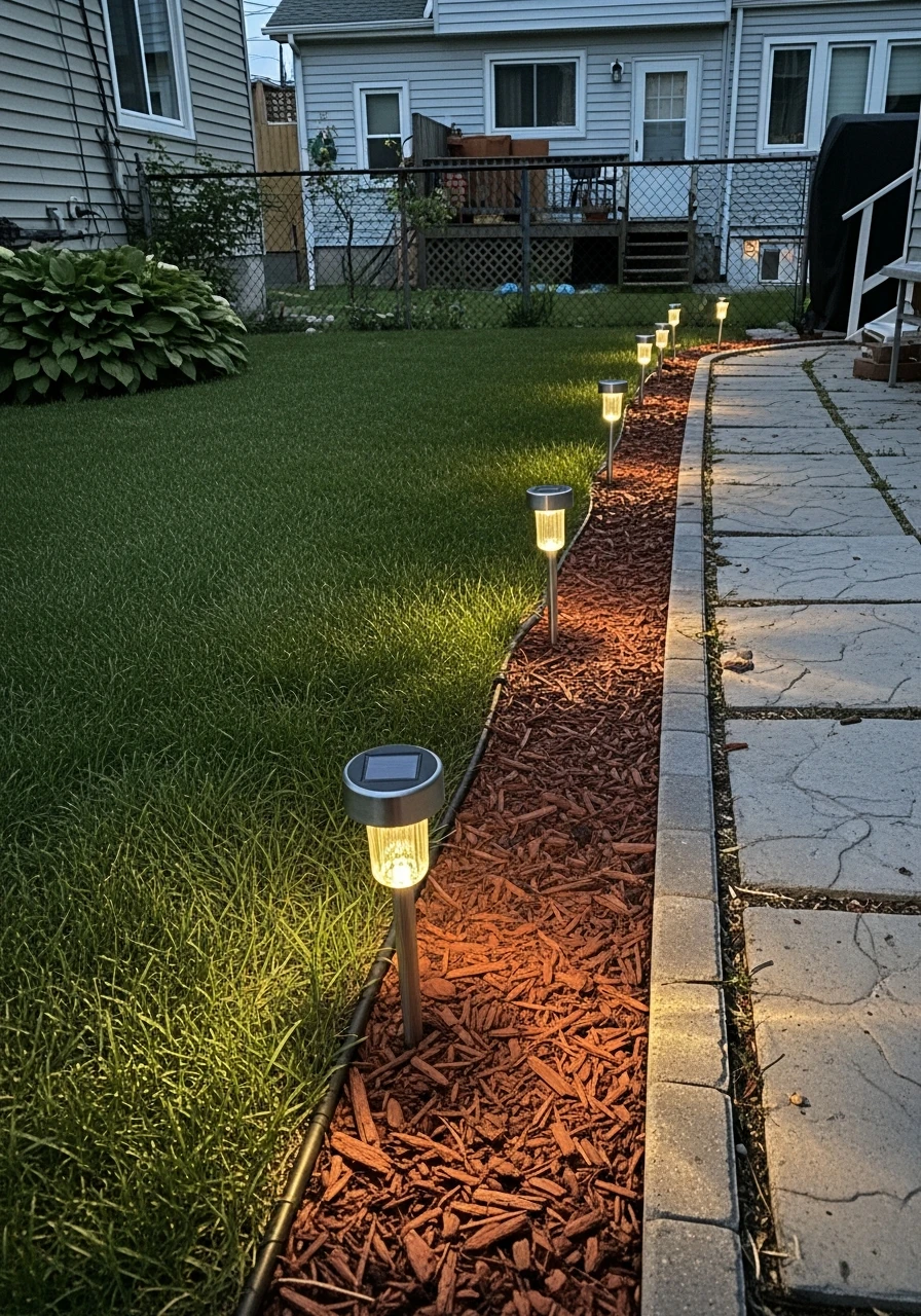 Solar Path Lights - 35 Renter-Friendly Backyard Ideas: High-End Style Without Losing Your Deposit