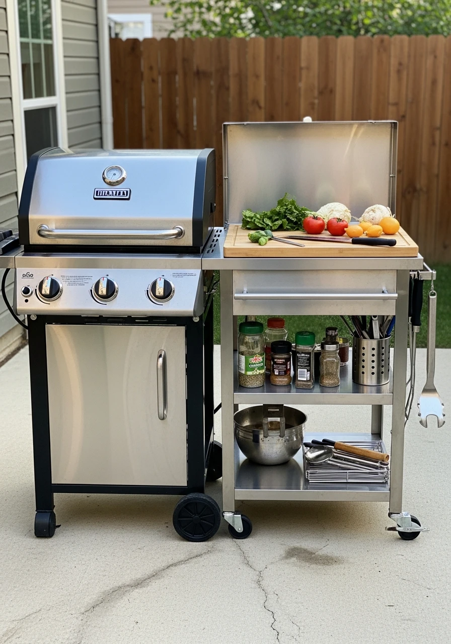 Compact Outdoor Kitchen Station - 35 Renter-Friendly Backyard Ideas: High-End Style Without Losing Your Deposit