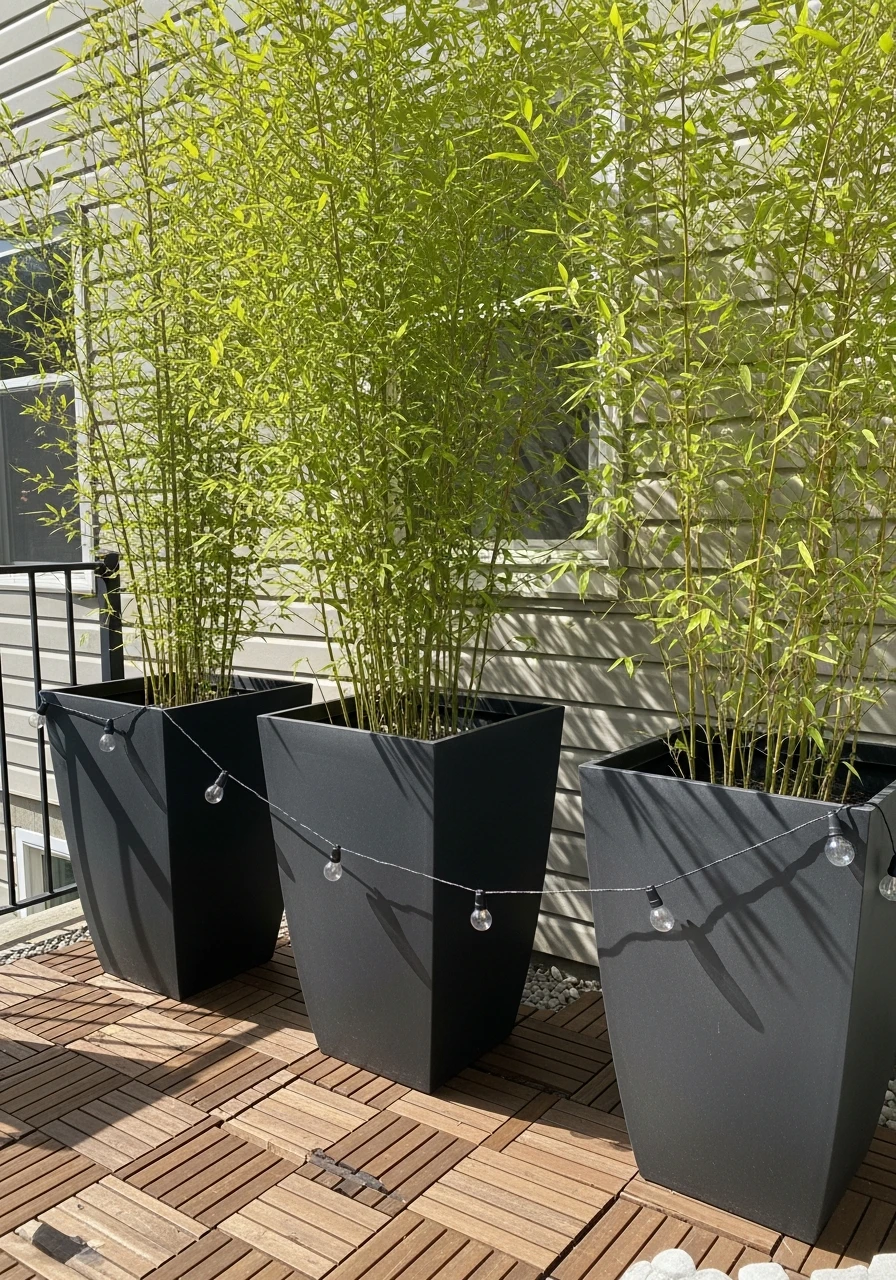 Oversized Statement Planters - 35 Renter-Friendly Backyard Ideas: High-End Style Without Losing Your Deposit