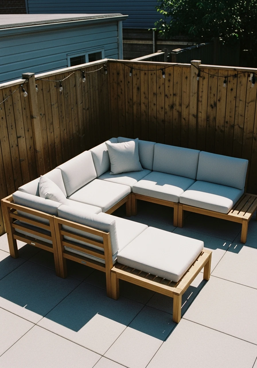 Modular Sectional Seating - 35 Renter-Friendly Backyard Ideas: High-End Style Without Losing Your Deposit