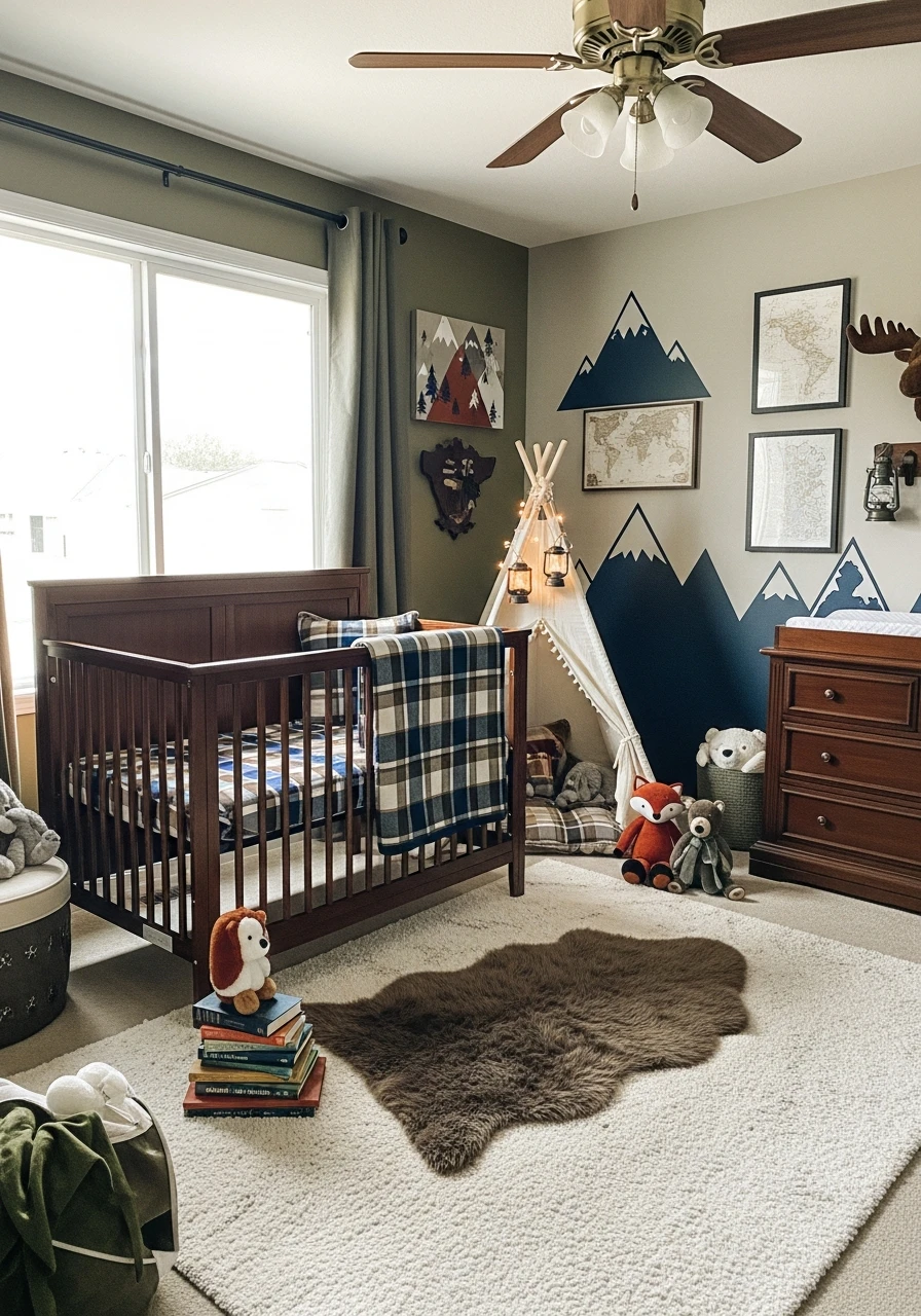 Mountain Adventure Room - 50 Best Baby Boy Nursery Ideas for a High-End Look on a Budget