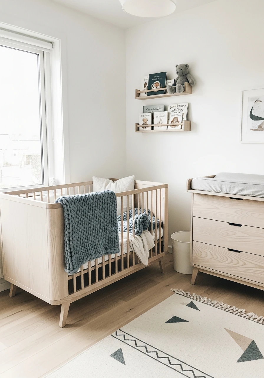 Scandinavian Cozy Chic - 50 Best Baby Boy Nursery Ideas for a High-End Look on a Budget