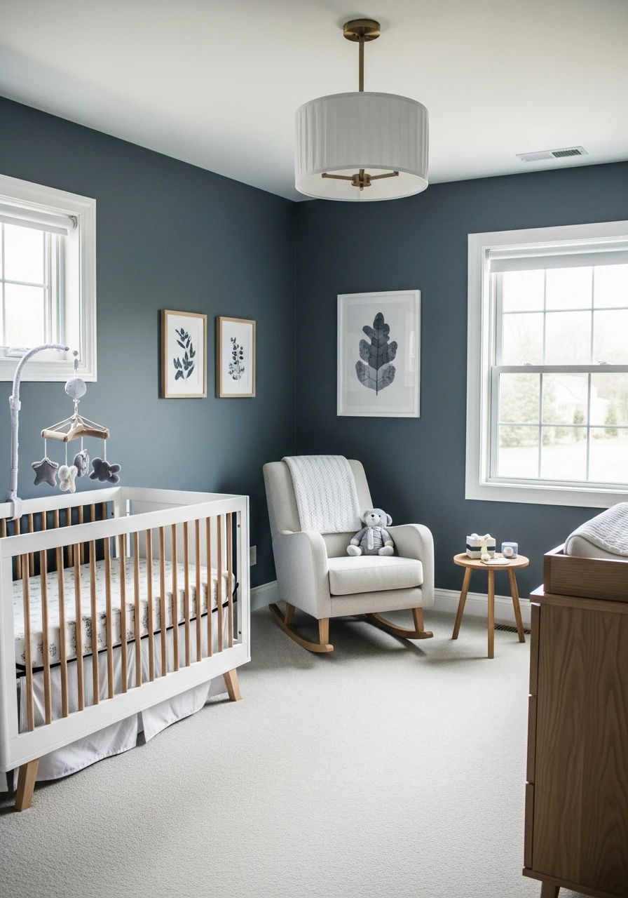 Refined Slate Blue - 50 Best Baby Boy Nursery Ideas for a High-End Look on a Budget