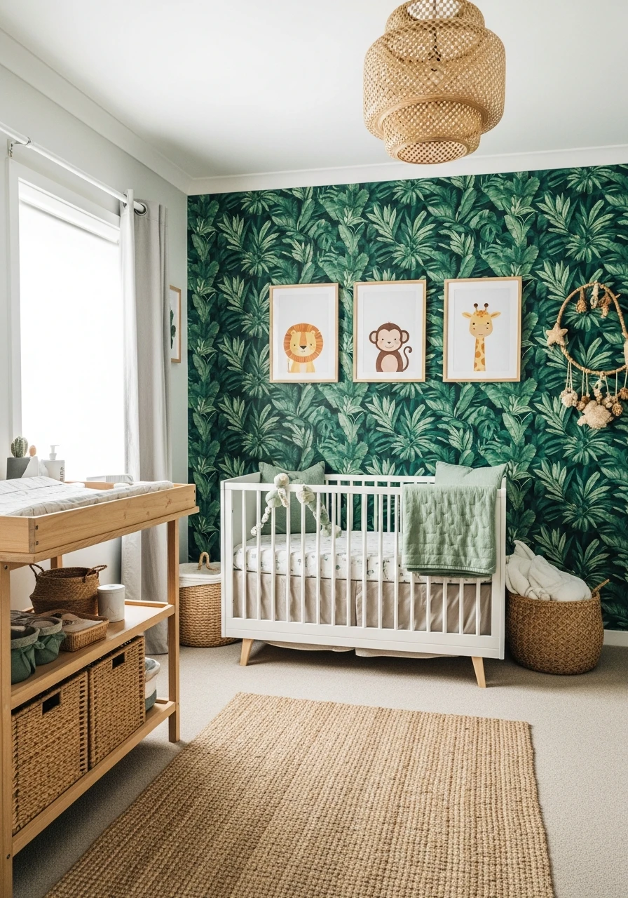 Lively Jungle Theme - 50 Best Baby Boy Nursery Ideas for a High-End Look on a Budget