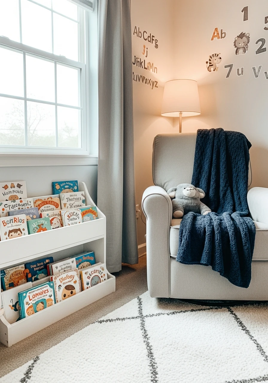 Storybook Reading Corner - 50 Best Baby Boy Nursery Ideas for a High-End Look on a Budget