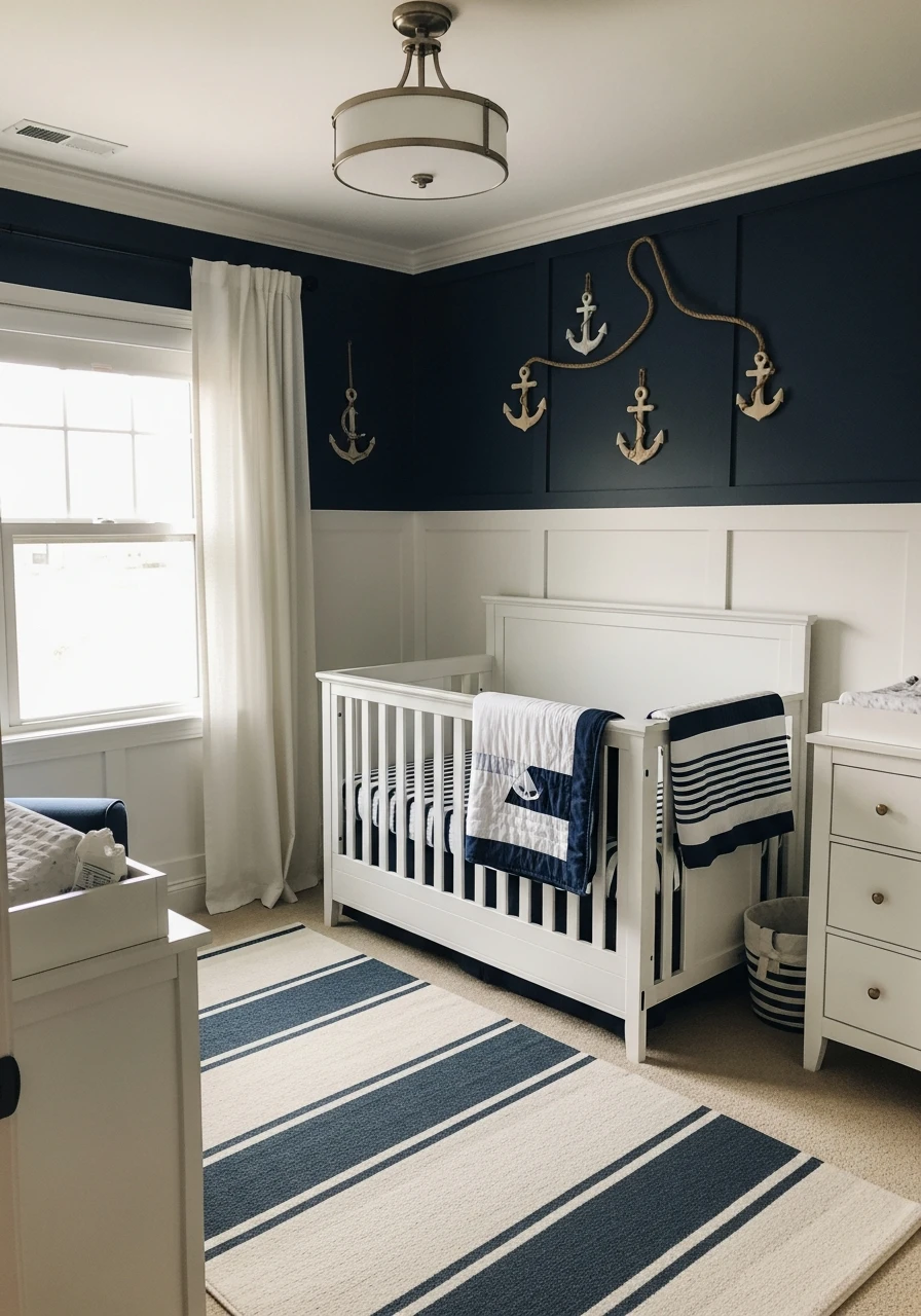 Classic Nautical Sailor - 50 Best Baby Boy Nursery Ideas for a High-End Look on a Budget