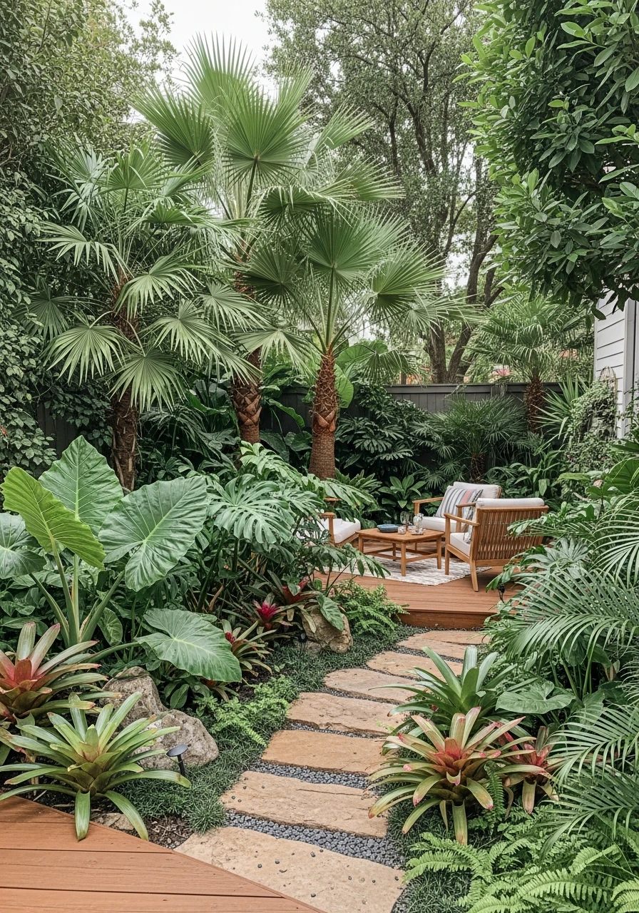 Tropical Oasis Backyard Garden Theme