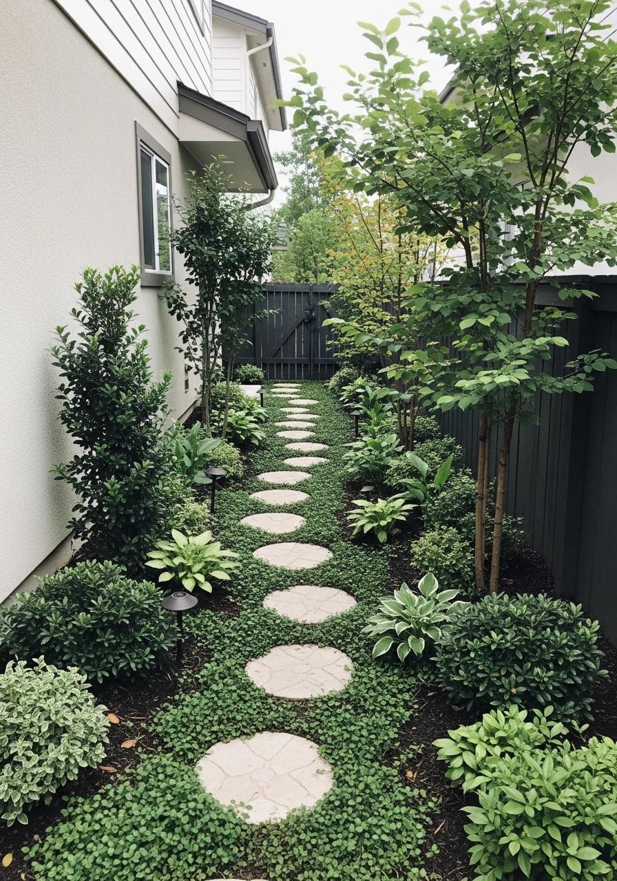 Narrow Side-Yard Garden Transformation
