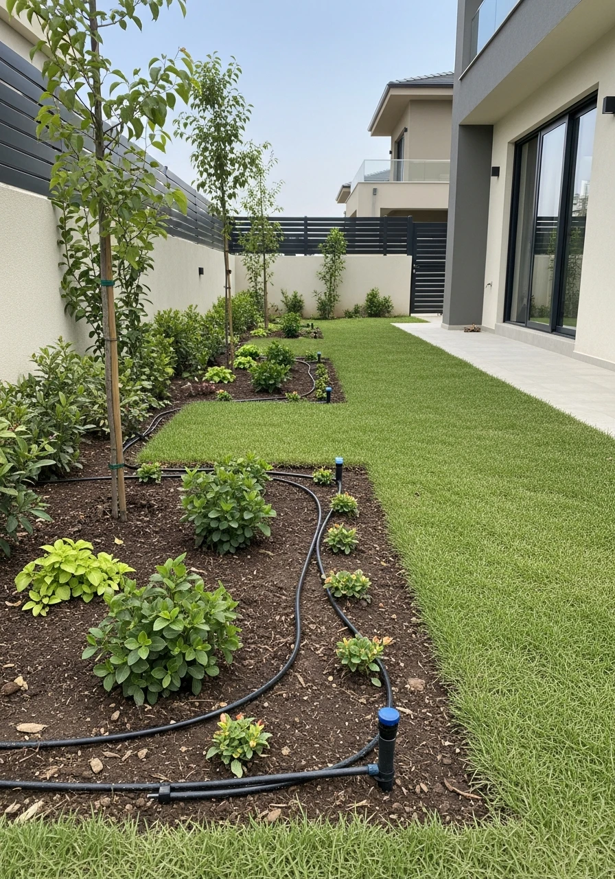 Smart Irrigation Tech-Friendly Backyard Garden