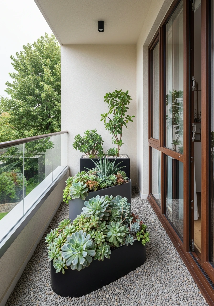 Succulent Balcony Garden