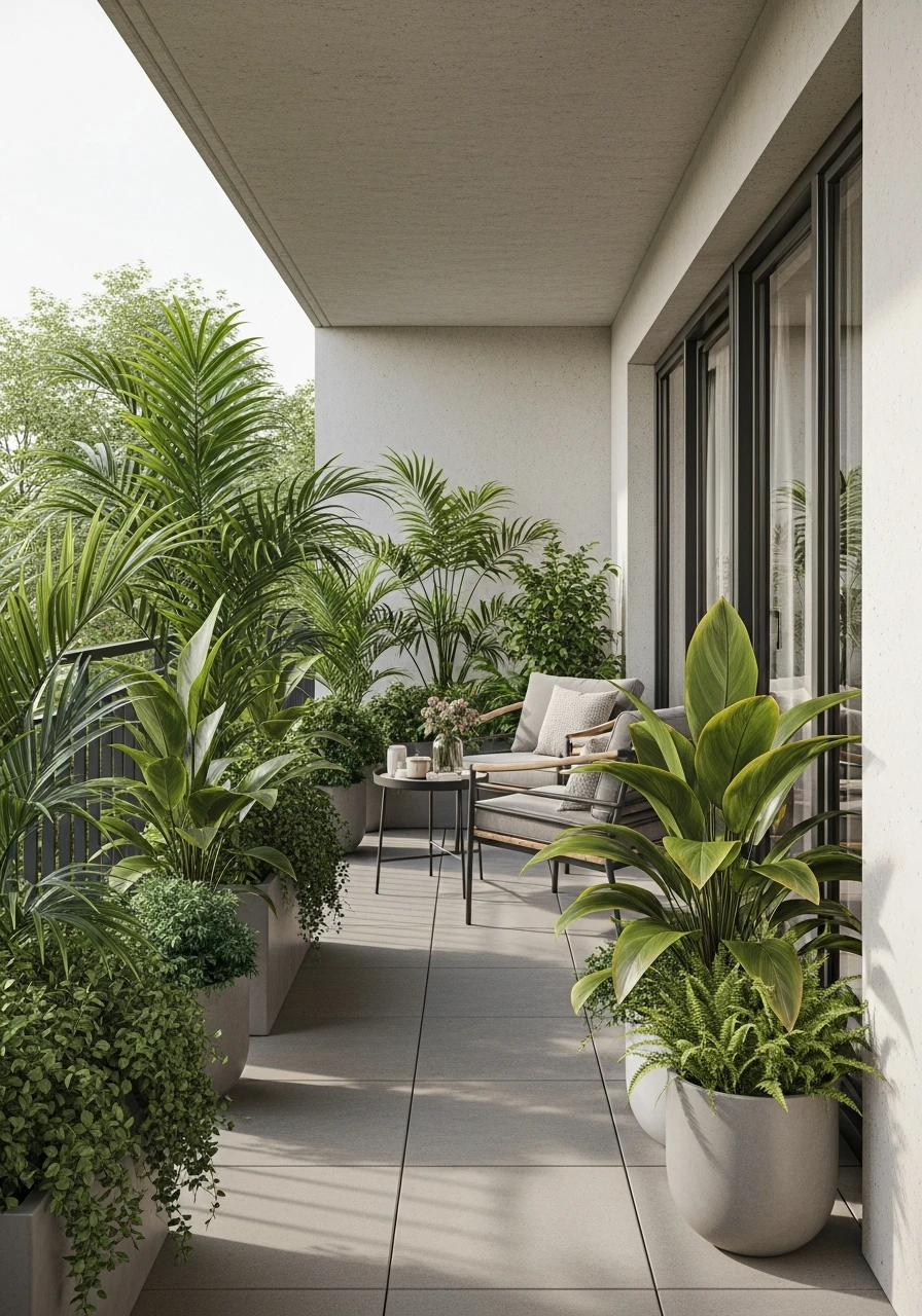 Tropical Balcony Garden Theme