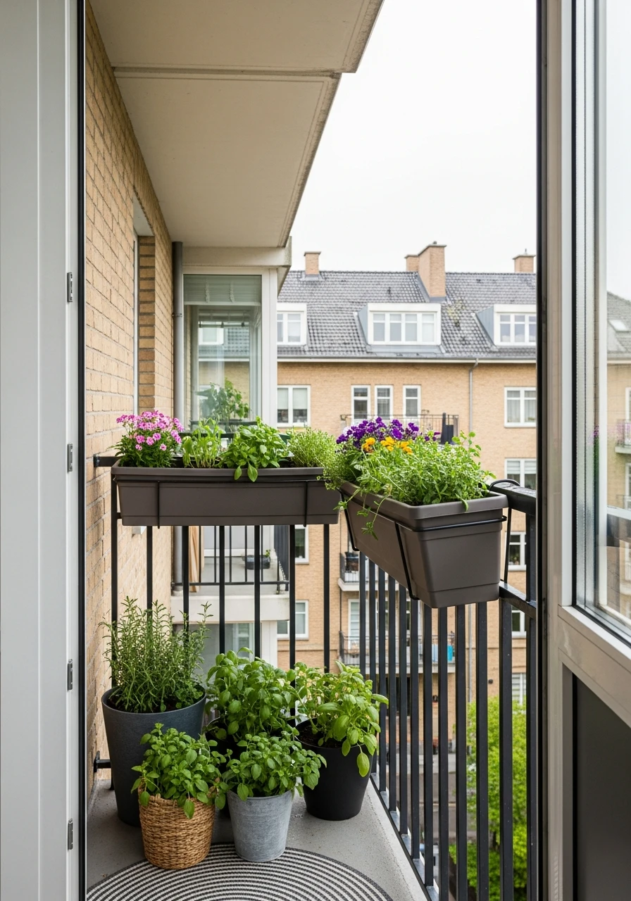 Railing Planter Herb Garden
