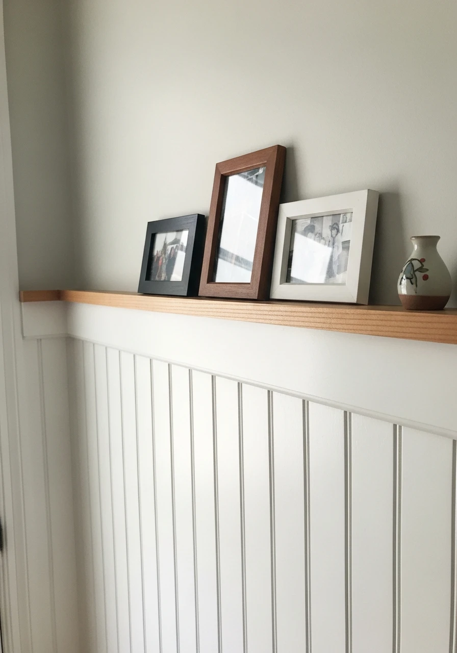 Simple Picture Ledge - 30 Budget Ideas for a Stunning Bead Board Entry Wall