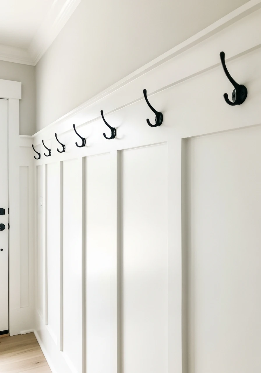 Matte Black Hardware - 30 Budget Ideas for a Stunning Bead Board Entry Wall