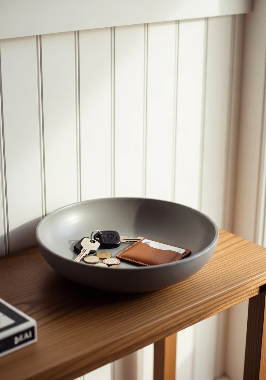 Decorative Catch-All Bowl - 30 Budget Ideas for a Stunning Bead Board Entry Wall