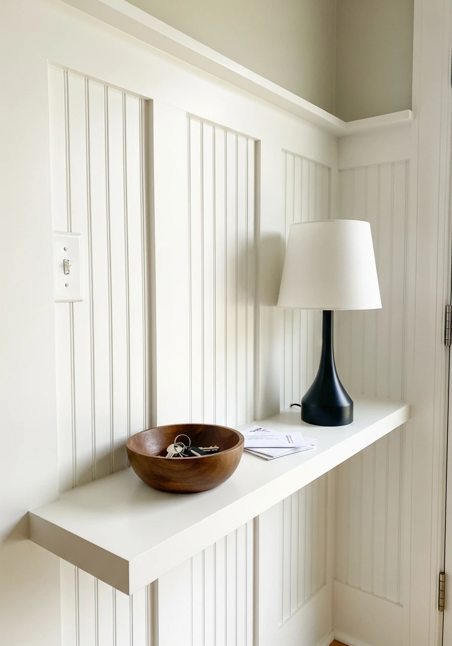 Small Console Table - 30 Budget Ideas for a Stunning Bead Board Entry Wall