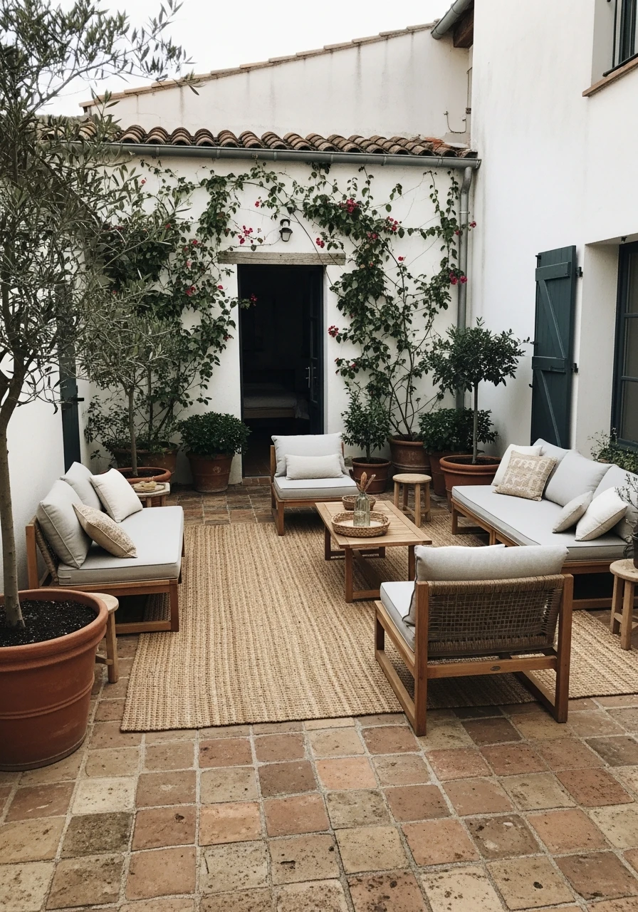 Use a Simple Jute Rug - 50 Budget European Backyard Ideas That Look High-End