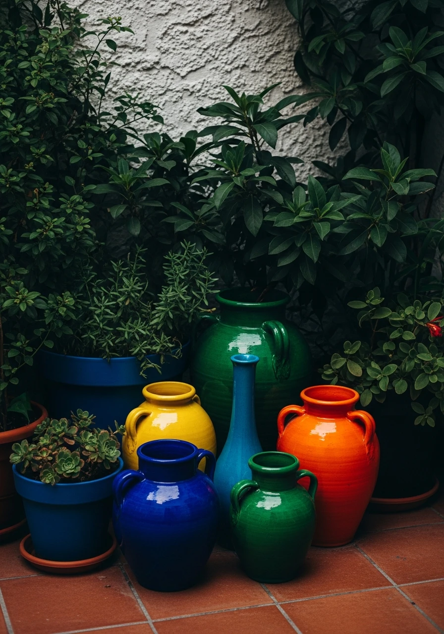 Display Glazed Pottery - 50 Budget European Backyard Ideas That Look High-End