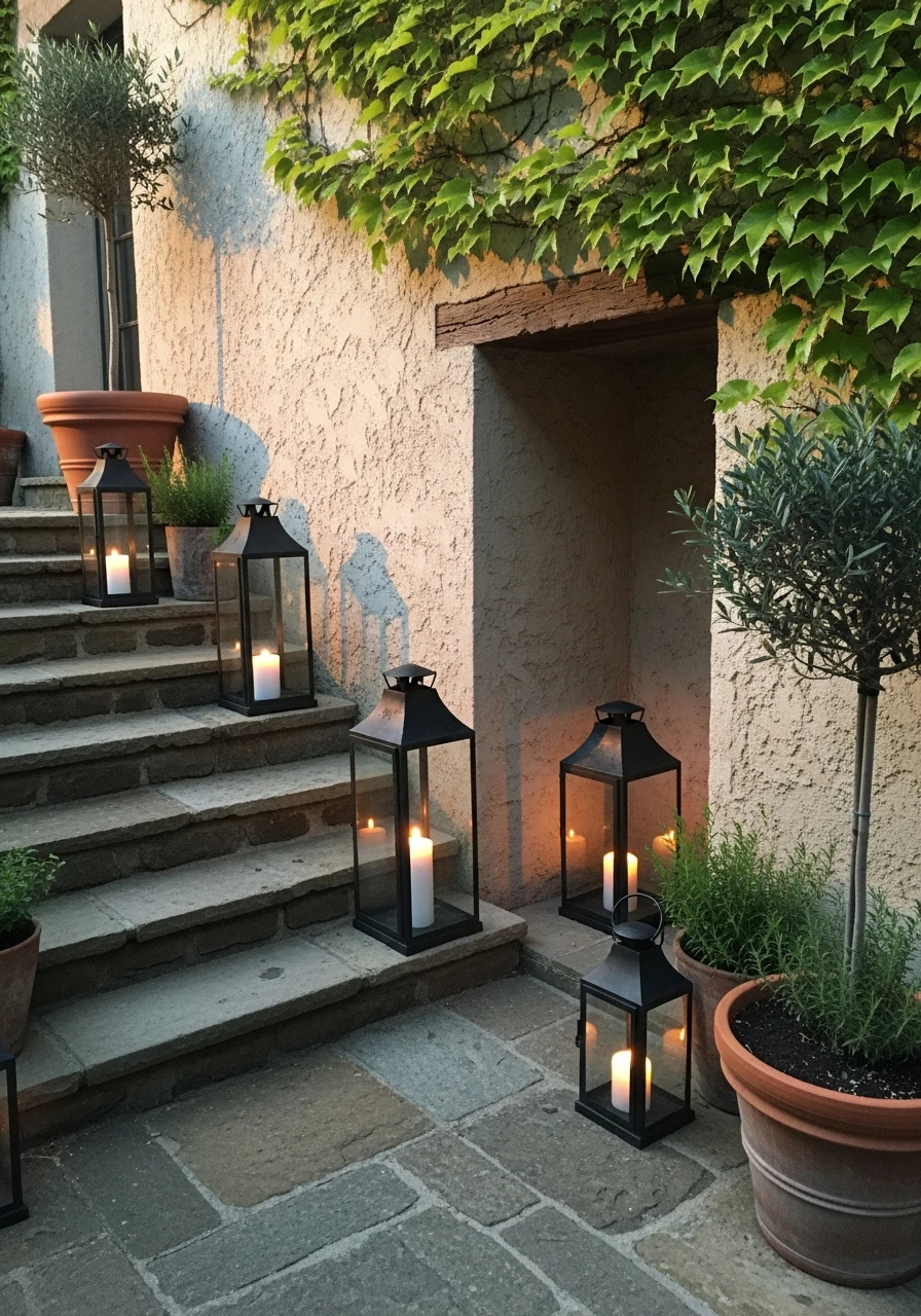 Introduce Metal Lanterns - 50 Budget European Backyard Ideas That Look High-End