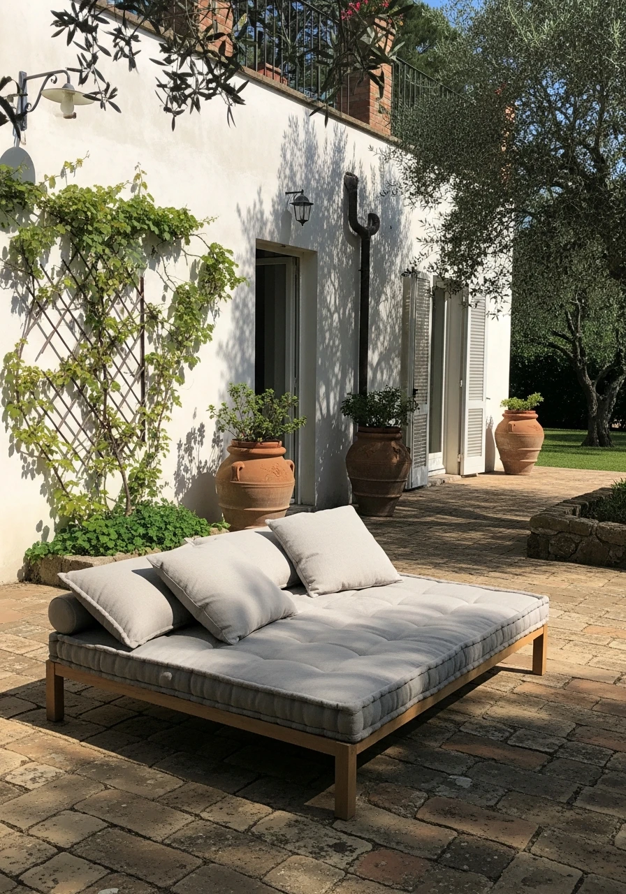 Add a Simple Daybed - 50 Budget European Backyard Ideas That Look High-End