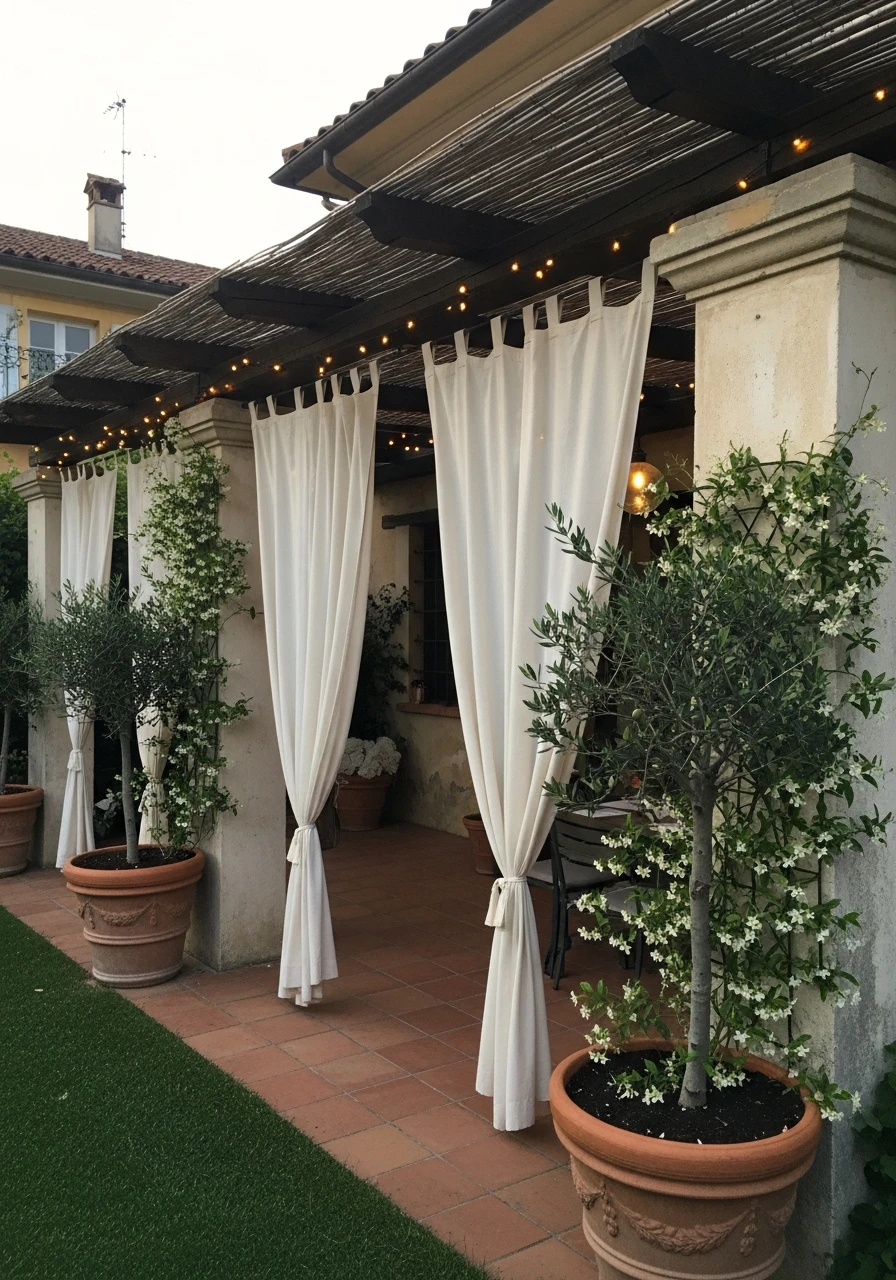 Hang Sheer Curtains - 50 Budget European Backyard Ideas That Look High-End