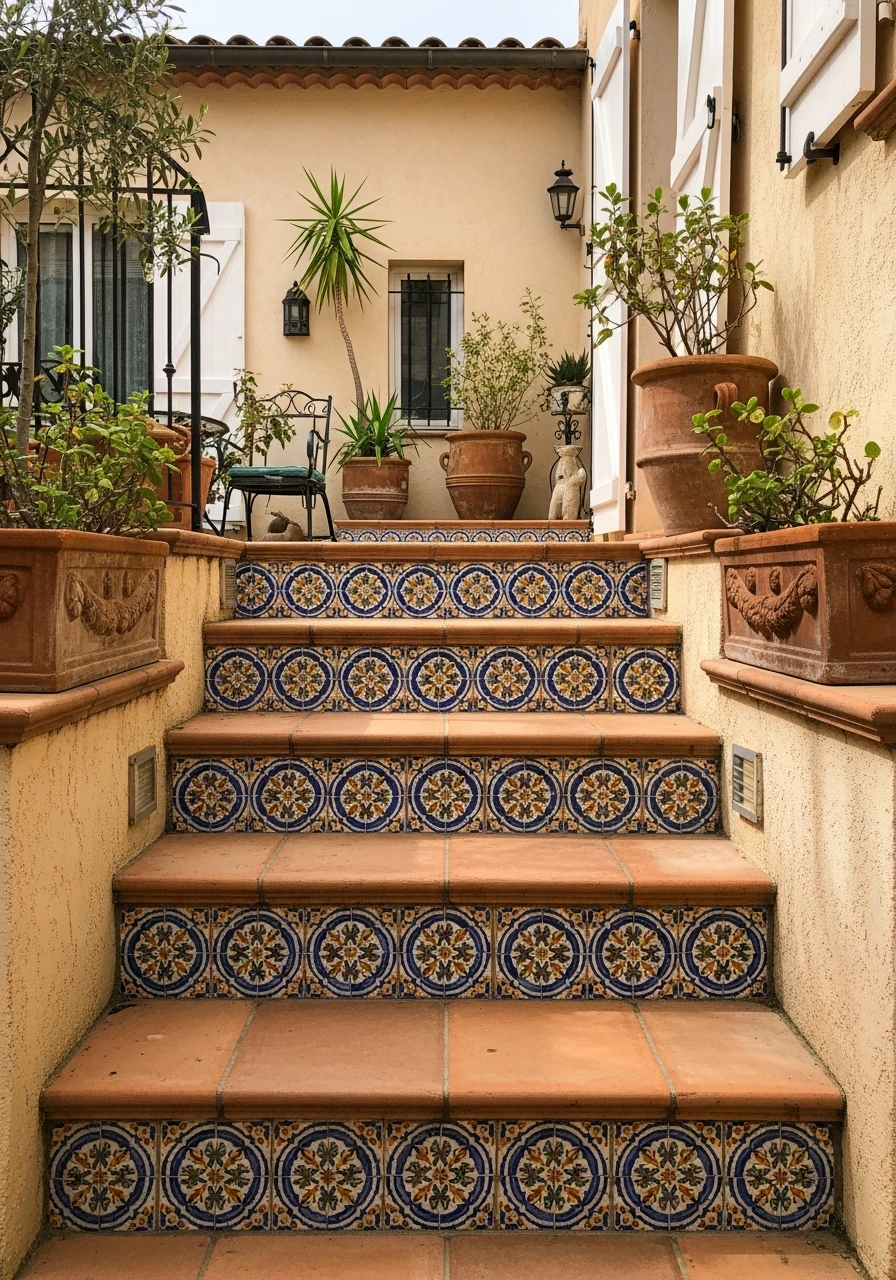 Use Bold Spanish Tiles - 50 Budget European Backyard Ideas That Look High-End