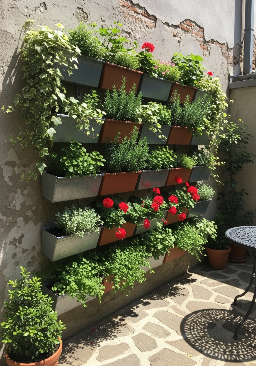 Install Vertical Planters - 50 Budget European Backyard Ideas That Look High-End