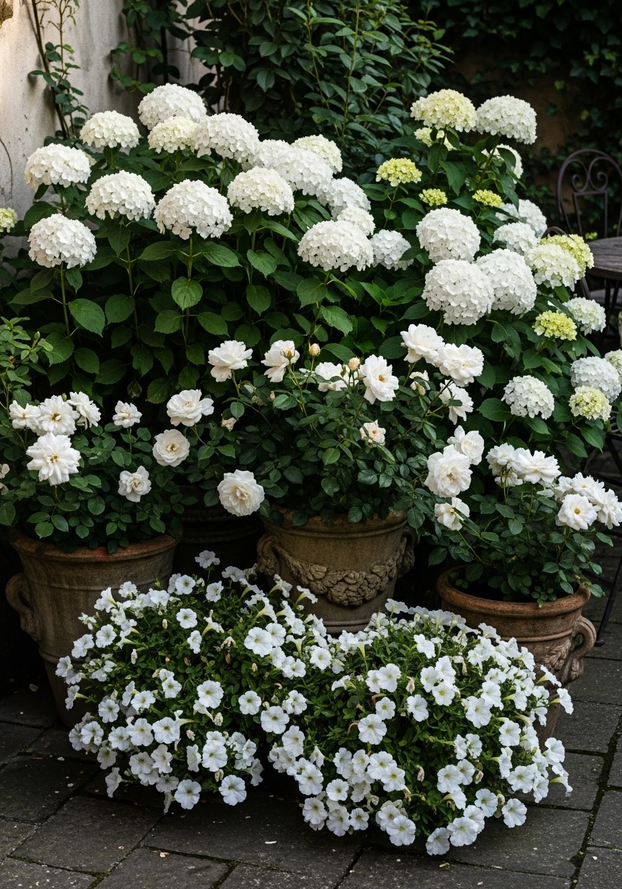 Focus on White Flowers - 50 Budget European Backyard Ideas That Look High-End