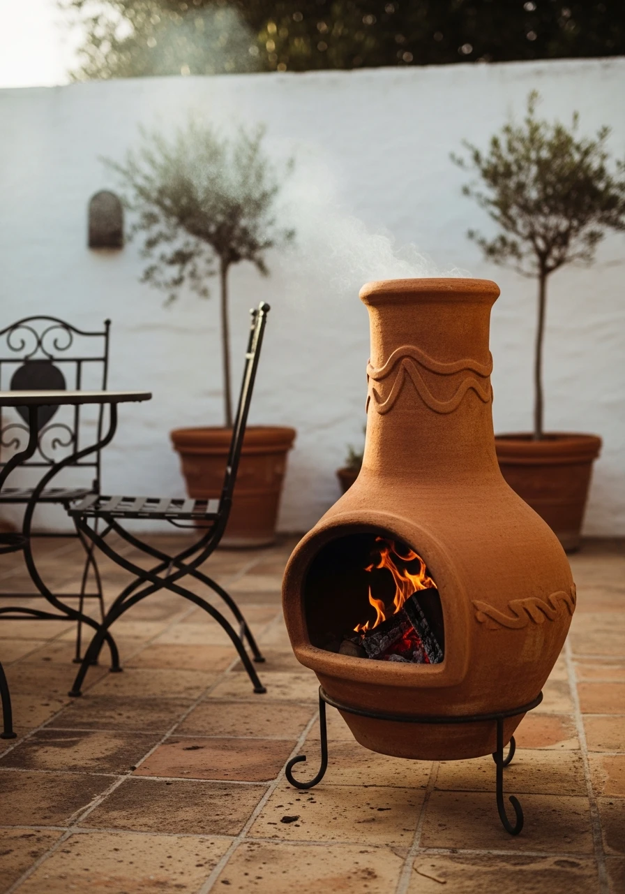 Add a Clay Chiminea - 50 Budget European Backyard Ideas That Look High-End