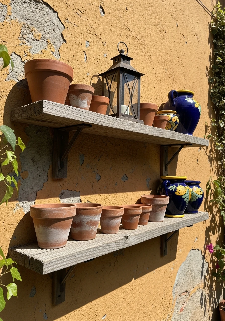 Install Outdoor Shelves - 50 Budget European Backyard Ideas That Look High-End