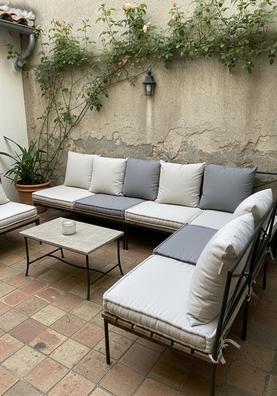 Use Simple Cushions - 50 Budget European Backyard Ideas That Look High-End