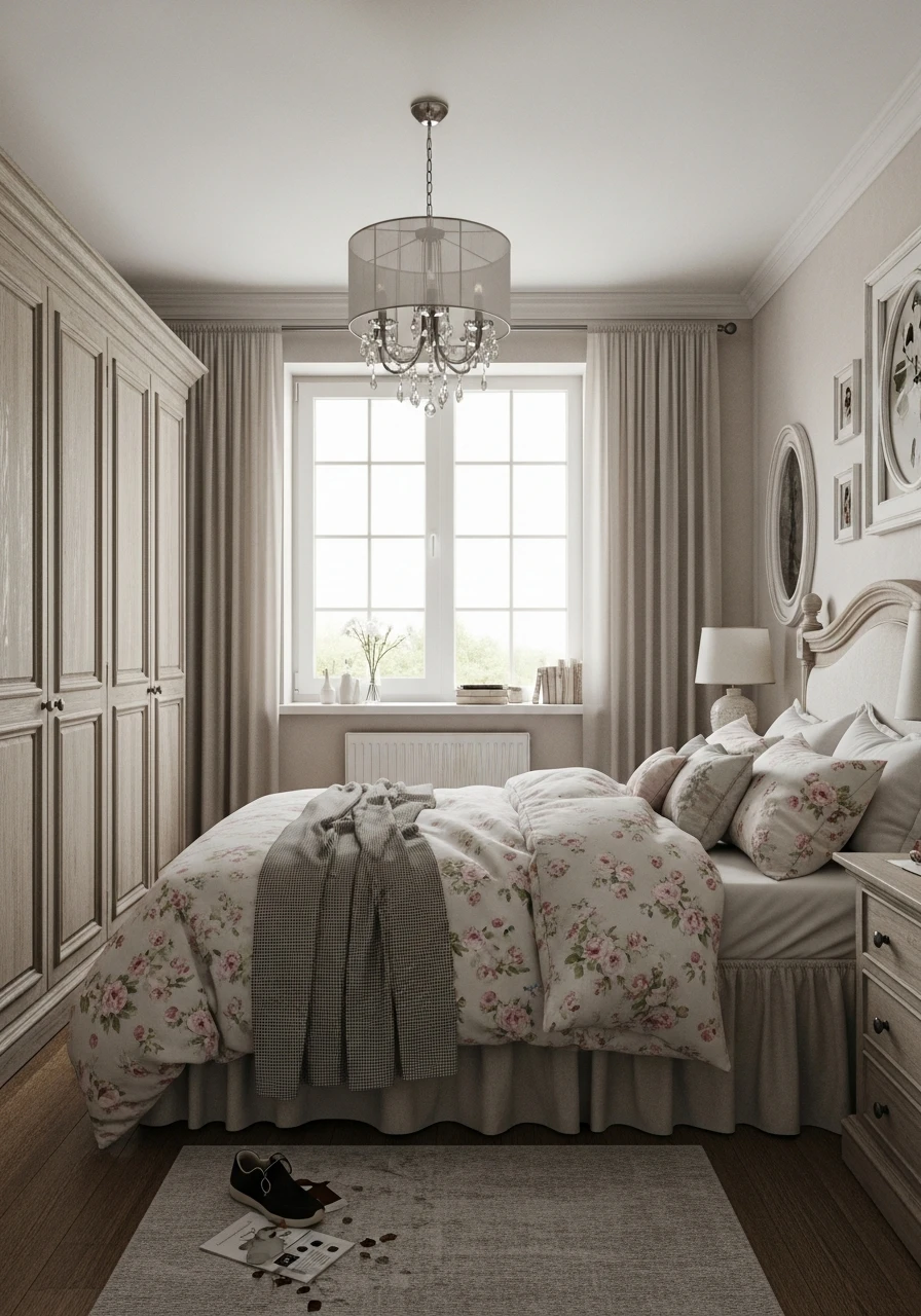 Shabby Chic Floral Bedding With Washed Fabrics