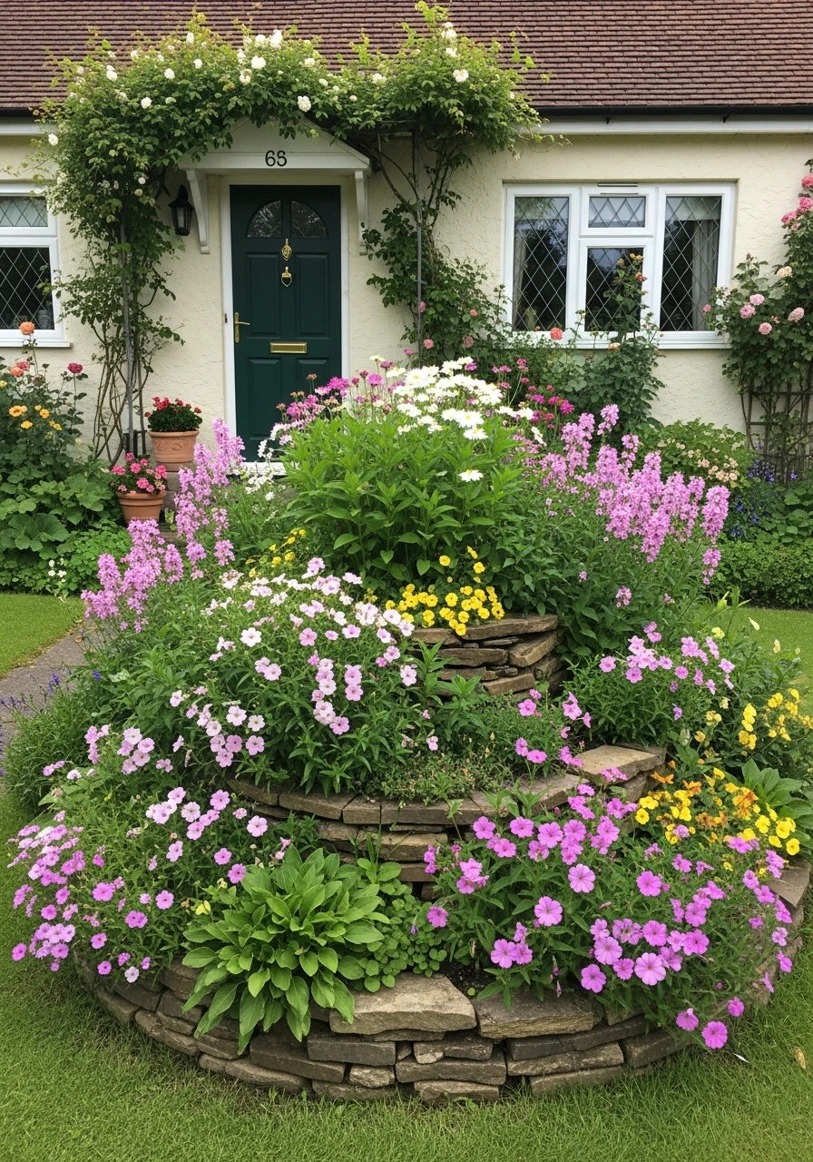 11. Cottage Flower Border Front Garden