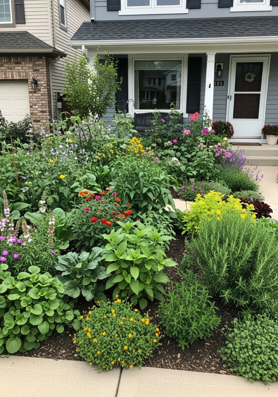 22. Edible Landscaping Front Yard Garden