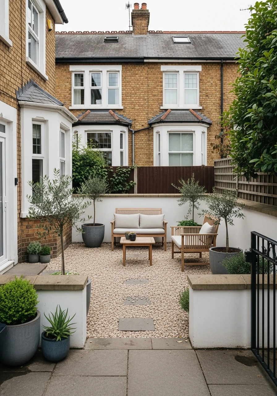 30. Small Front Courtyard Garden Retreat