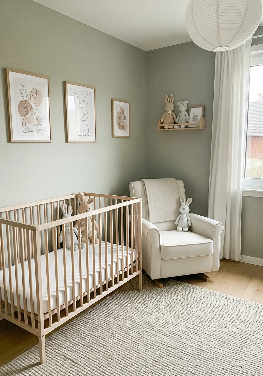 Minimal Bunny Nursery - 50 Best Gender Neutral Nursery Ideas for Stylish Parents