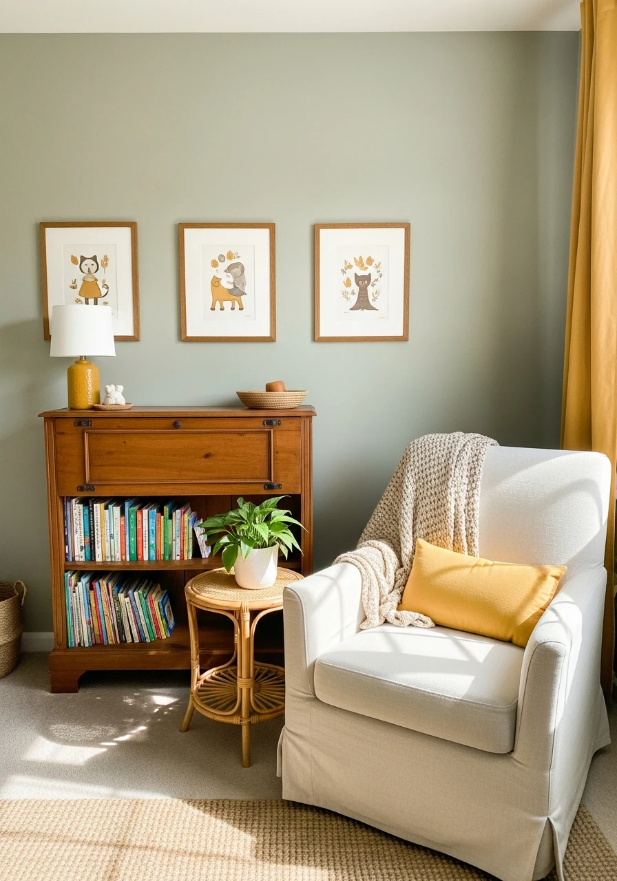 Storybook Nursery Corner - 50 Best Gender Neutral Nursery Ideas for Stylish Parents