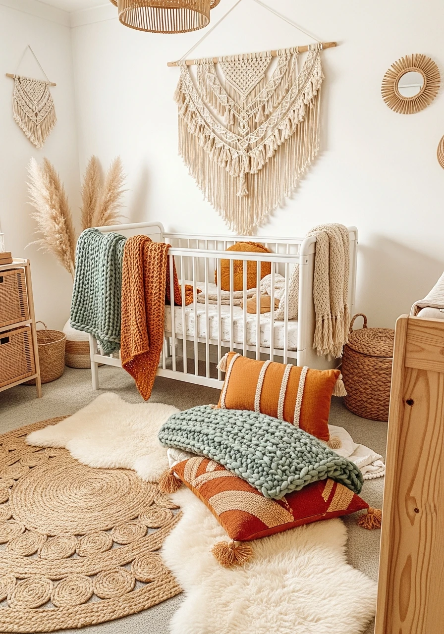 Relaxed Boho Macrame Style - 50 Best Gender Neutral Nursery Ideas for Stylish Parents