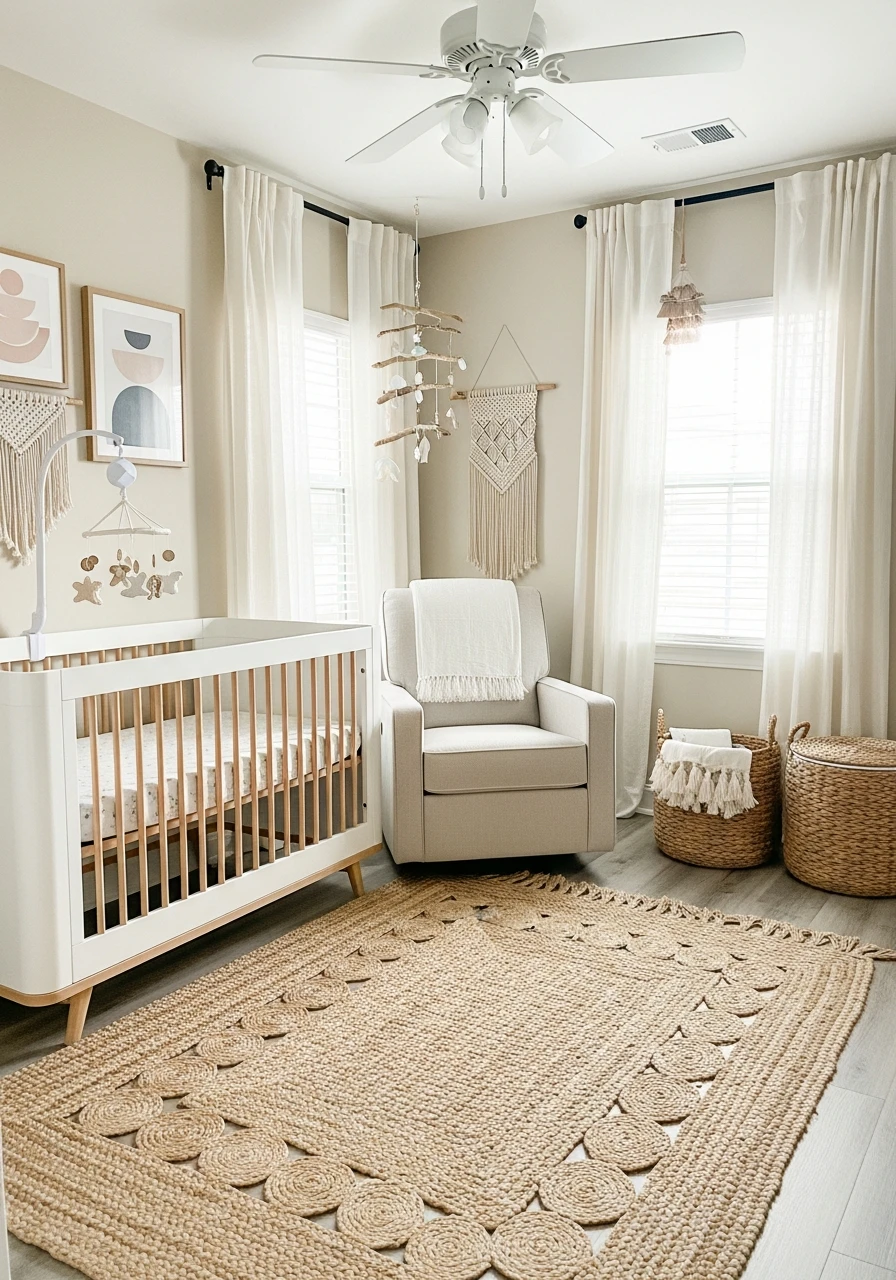 Relaxed Coastal Nursery Vibe - 50 Best Gender Neutral Nursery Ideas for Stylish Parents