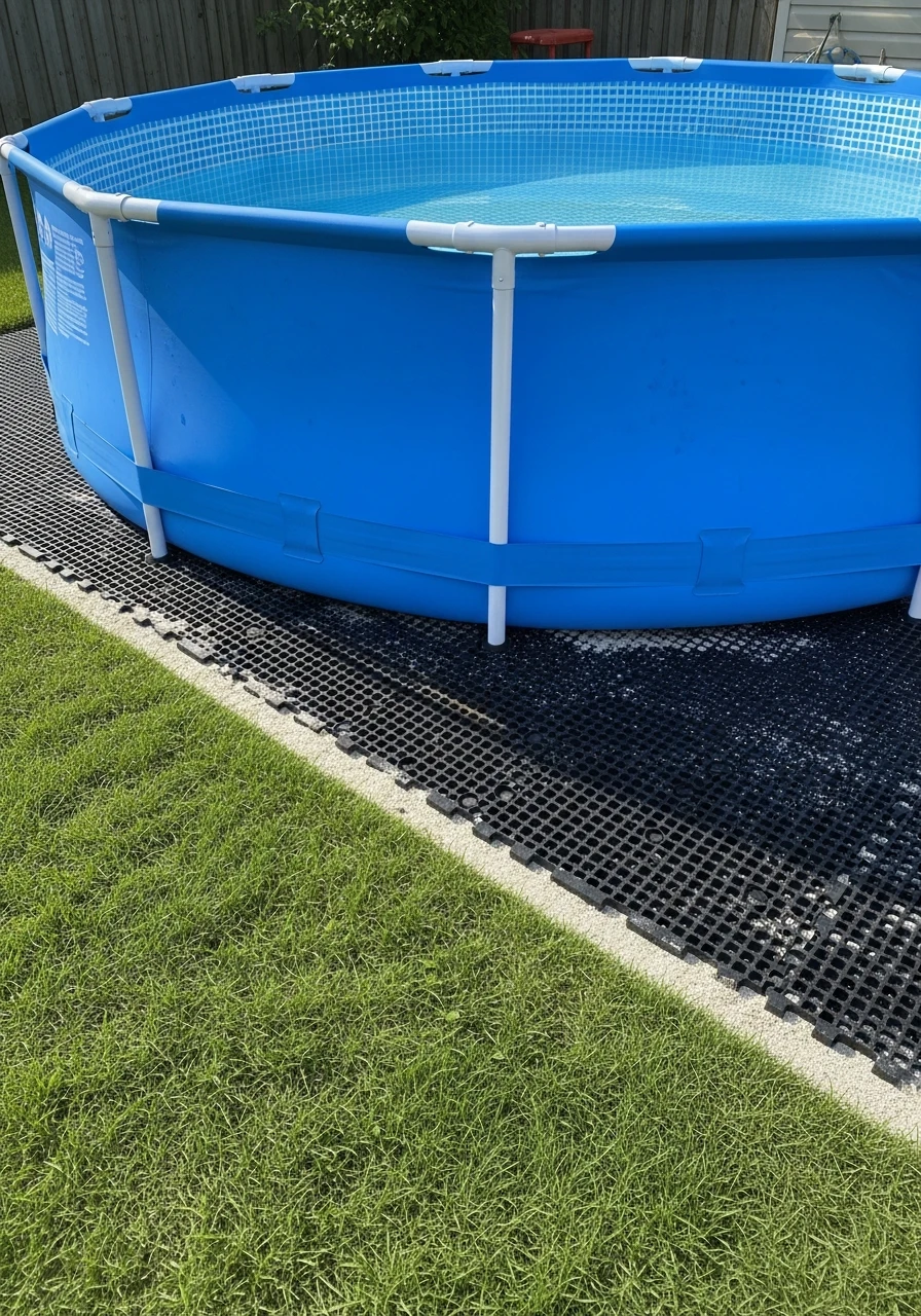 Protect the Base Layer - 25 Stylish Inflatable Pool Ideas for a High-End Backyard Look