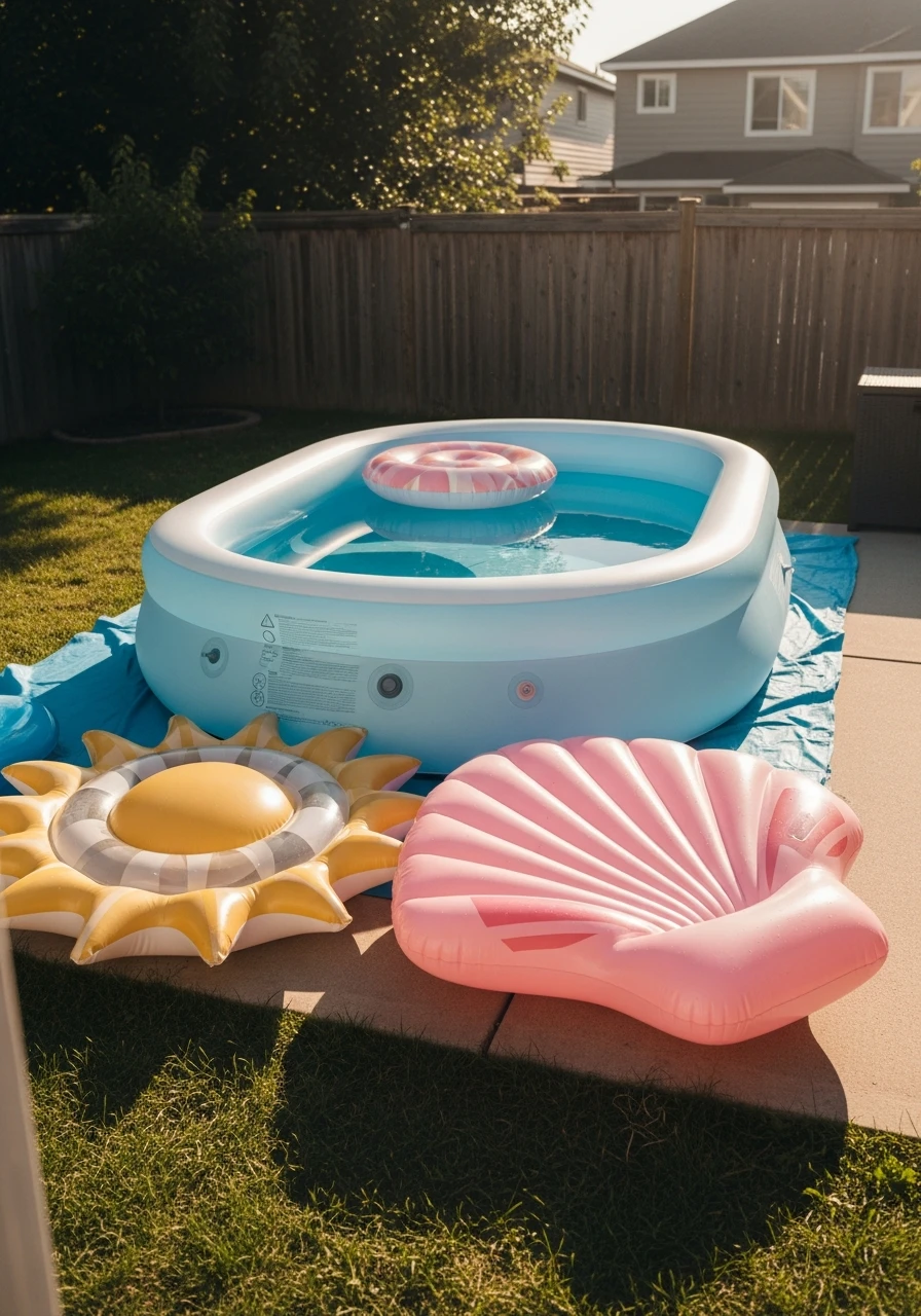 Add Cute Theme Floats - 25 Stylish Inflatable Pool Ideas for a High-End Backyard Look